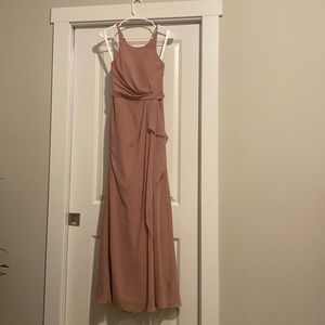 Azazie Dusty Rose Chiffon Bridesmaid Dress Size A0!
